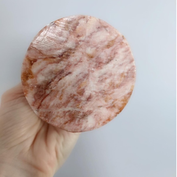 Set of 2 Vintage Pink Marble Candle Holders - Picture 7 of 8